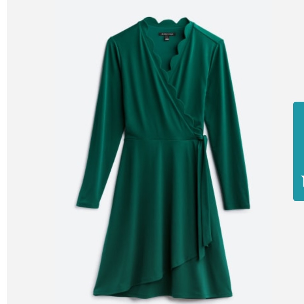 41 Hawthorne Green v neck dress with side tie